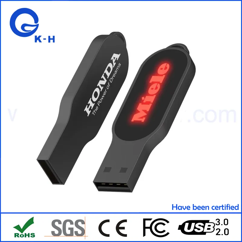 Light up LED Custom Logo USB 2.0 Flash Storage 16GB