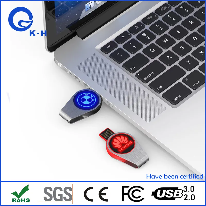 Luminous Logo LED USB 2.0 Flash Memory Drive 16GB 8GB