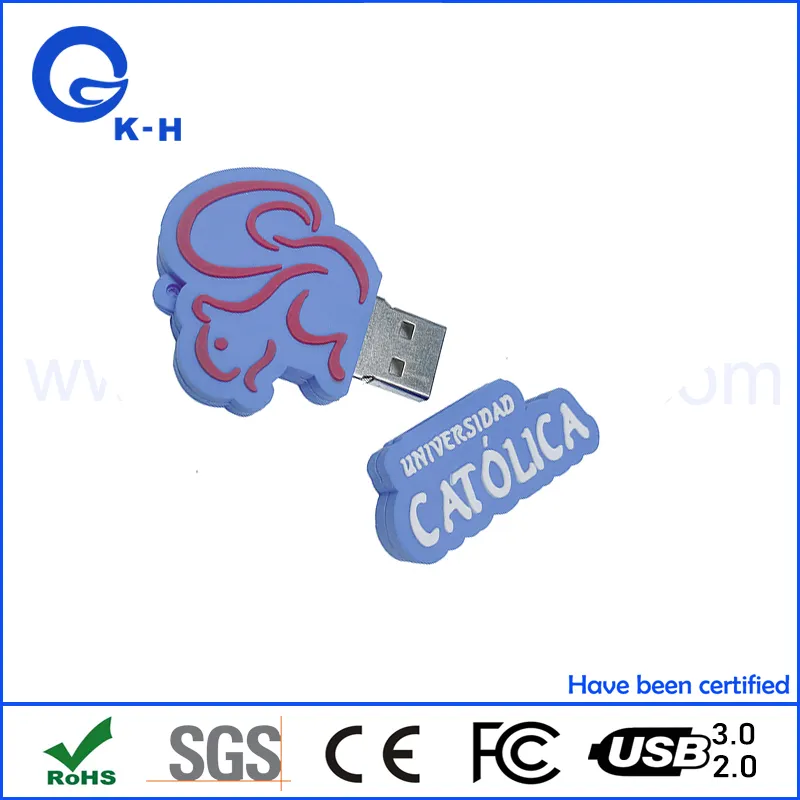 Manufacturer Customized PVC Design USB Flash Drive 16GB 32GB 64GB