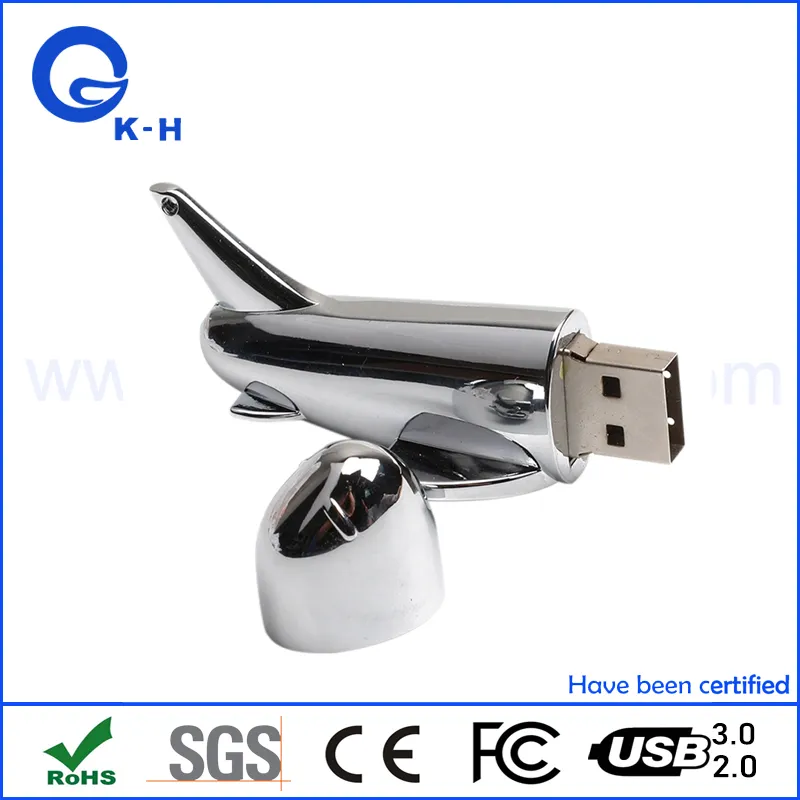 Metal Airplane USB 2.0 3.0 Flash Memory Stick 1GB 2GB 4GB