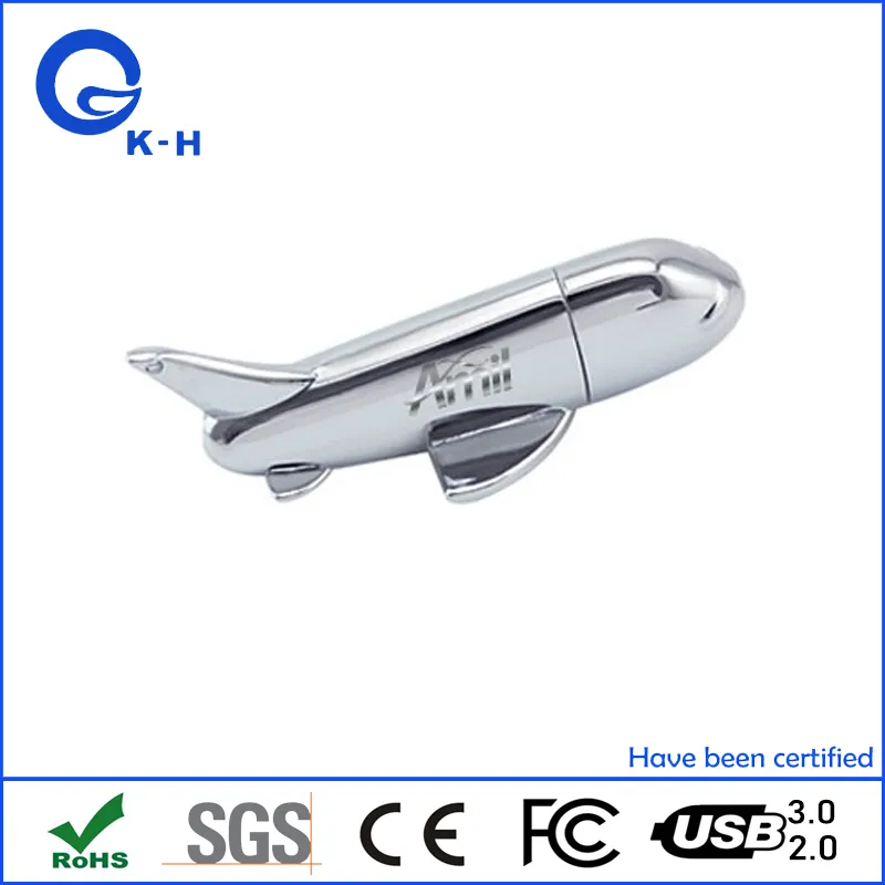 Metal Airplane USB 2.0 3.0 Flash Memory Stick 1GB 2GB 4GB