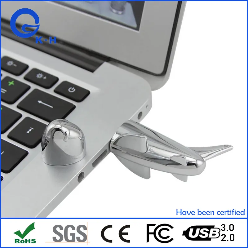 Metal Airplane USB 2.0 3.0 Flash Memory Stick 1GB 2GB 4GB