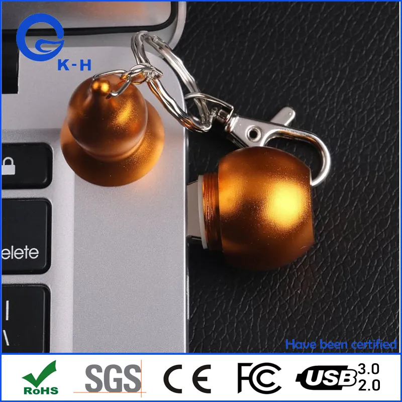 Metal Bottle Gourd USB Flash Memory Pendrive for Promotional Gift