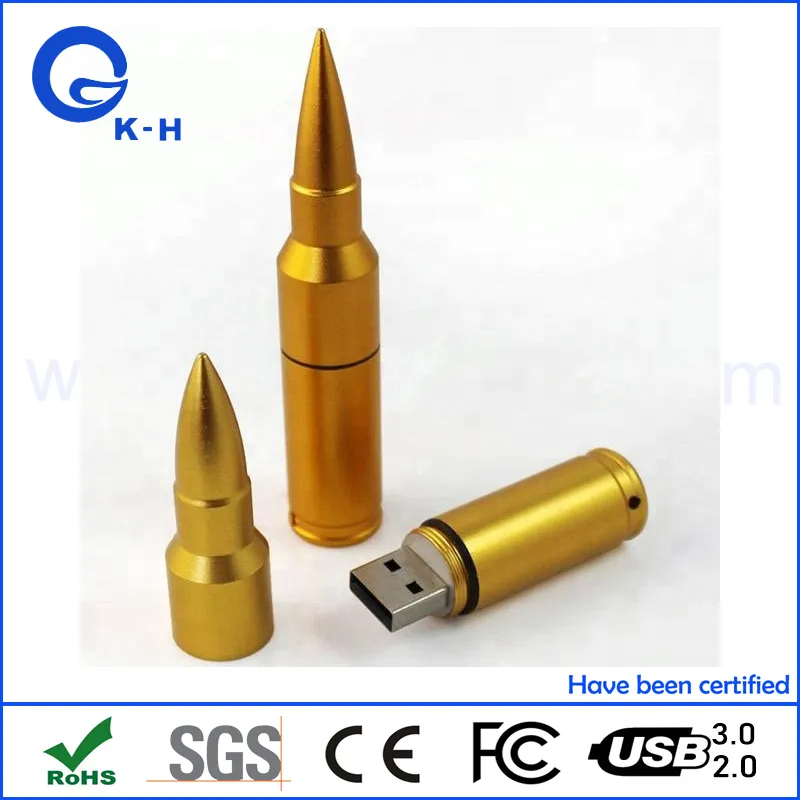 Metal Bullet Shaped USB Flash Disk 4GB 8GB 16GB