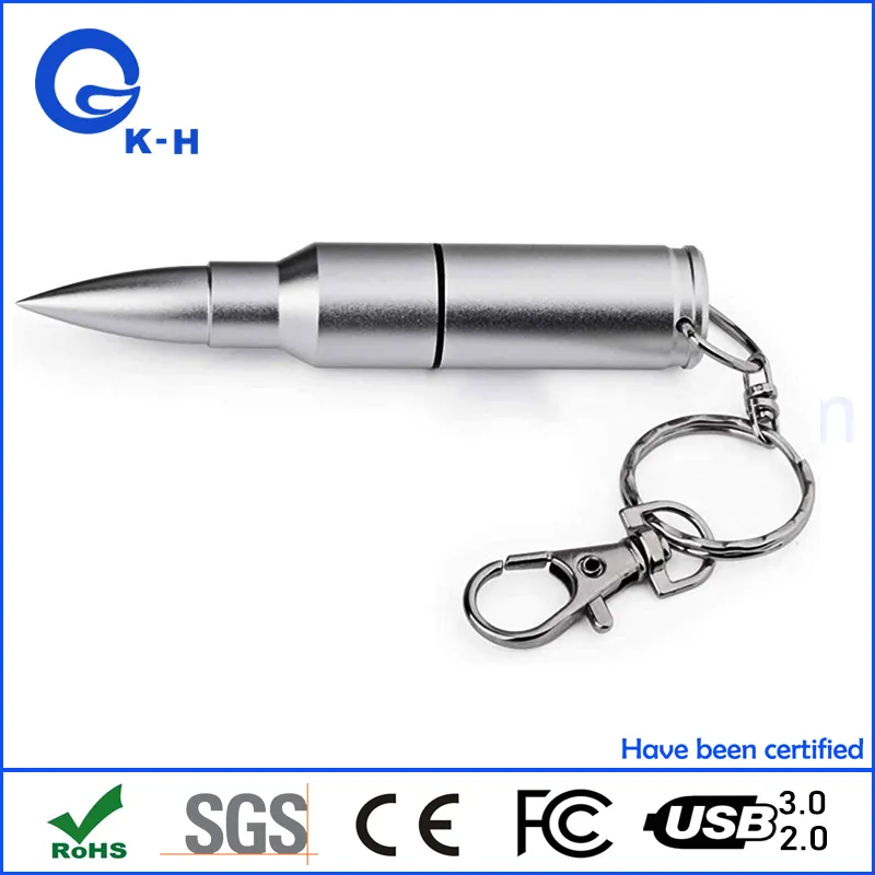 Metal Bullet USB Flash Memory Drive 8GB 16GB 32GB 64GB