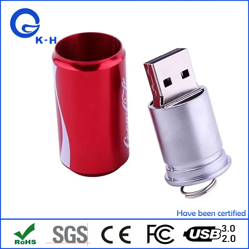 Metal Coca Cola Coke Can Shape USB Flash Memory Stick for Gift