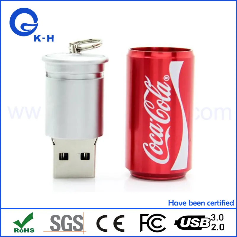 Metal Coca Cola Coke Can Shape USB Flash Memory Stick for Gift