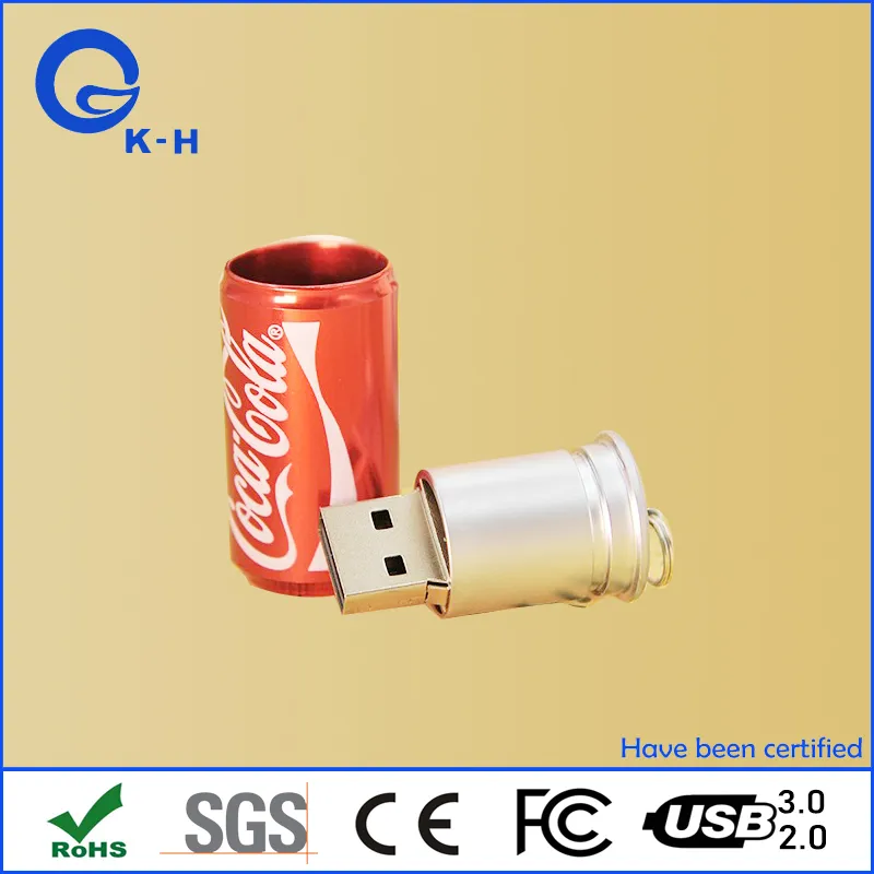 Metal Coca Cola Coke Can Shape USB Flash Memory Stick for Gift