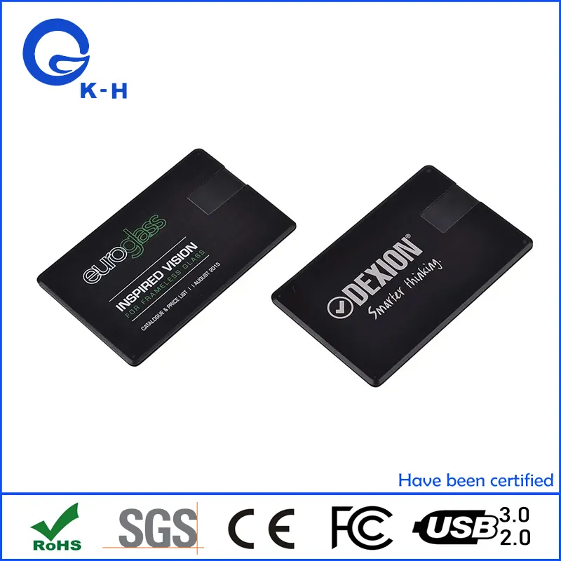 Metal Credit Card Shape USB 2.0 3.0 Flash Memory Disk for Company Gift