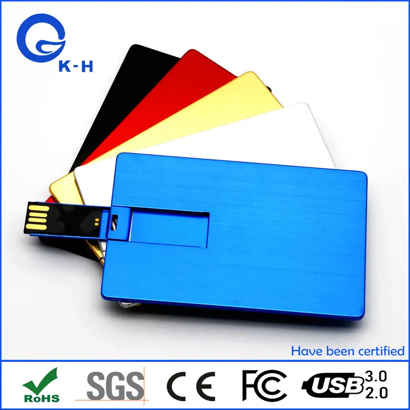 Metal Credit Card USB Flash 64GB Memory Disk 16GB 32GB