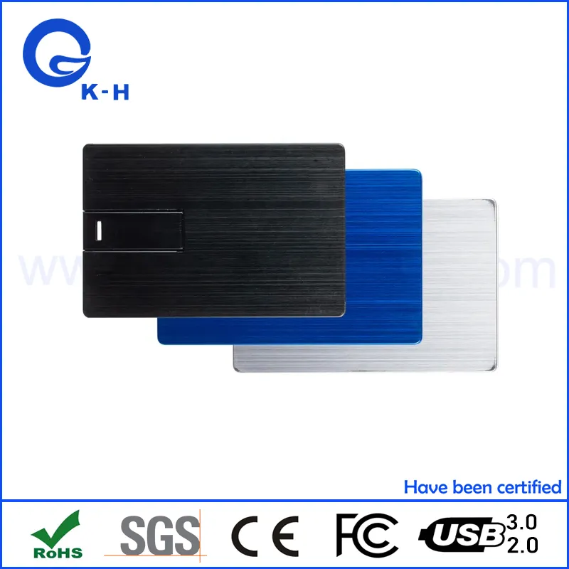 Metal Credit Card USB Flash 64GB Memory Disk 16GB 32GB