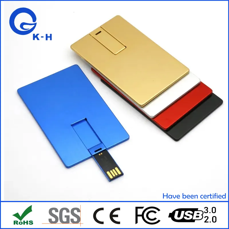 Metal Credit Card USB Flash 64GB Memory Disk 16GB 32GB