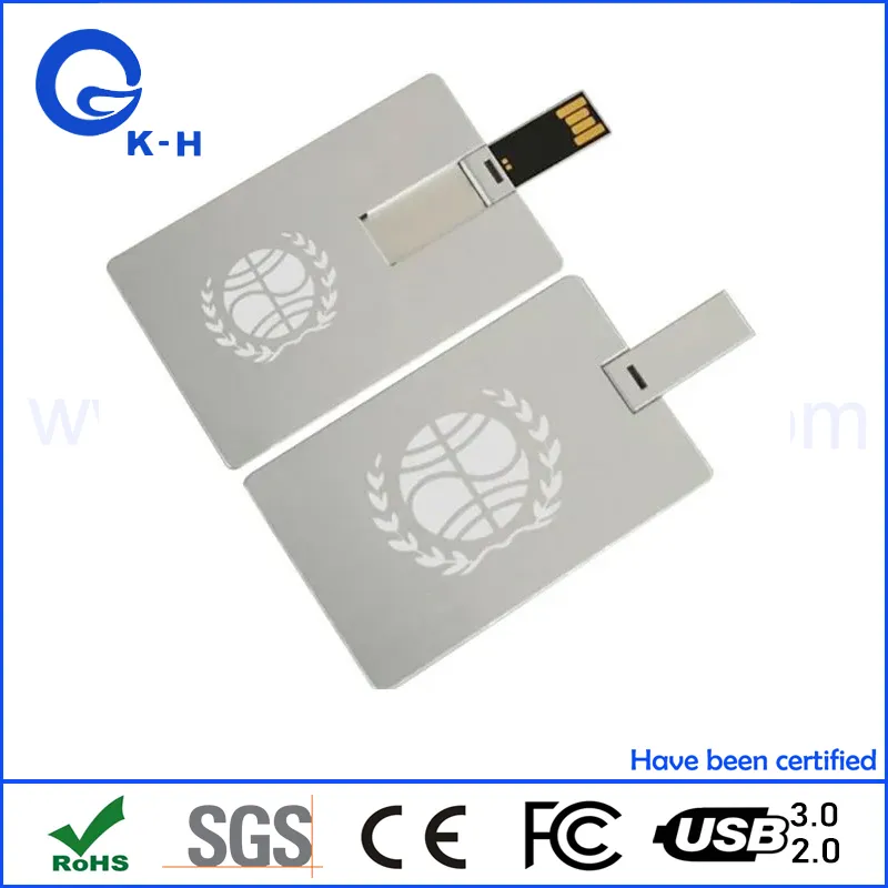 Metal Credit Card USB Flash 64GB Memory Disk 16GB 32GB