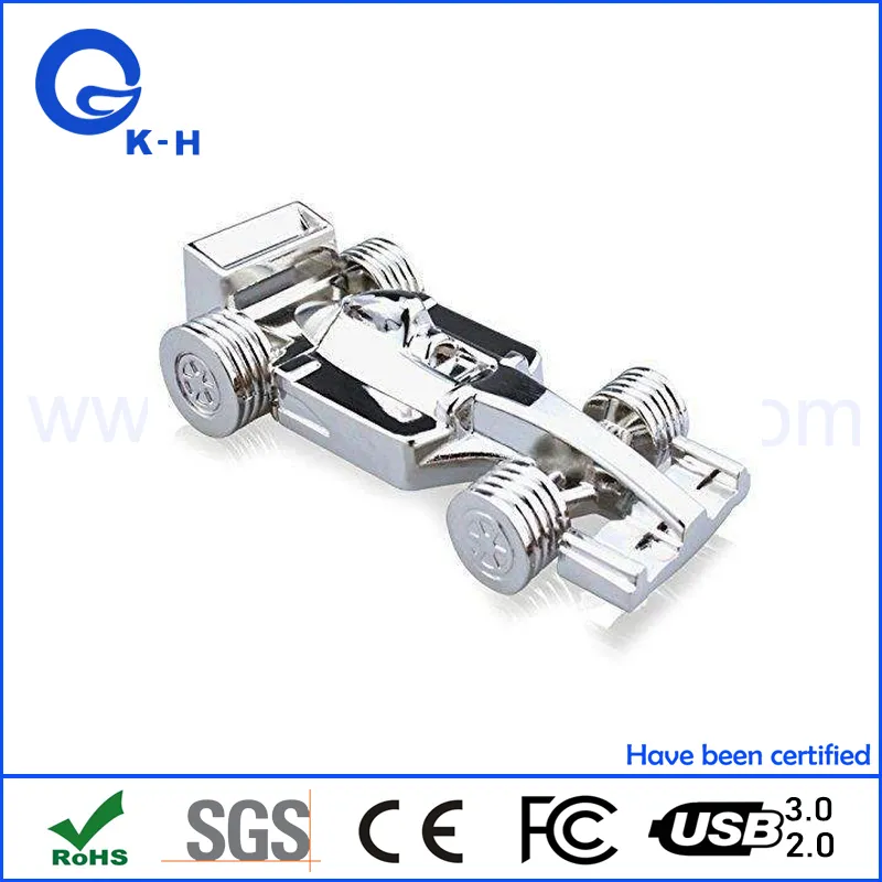 Metal F1 Car USB 2.0 3.0 Flash Disk 64GB 128GB 256GB 512GB