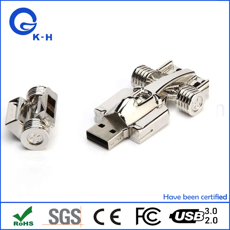 Metal F1 Car USB 2.0 3.0 Flash Disk 64GB 128GB 256GB 512GB