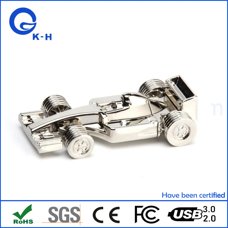 Metal F1 Car USB 2.0 3.0 Flash Disk 64GB 128GB 256GB 512GB