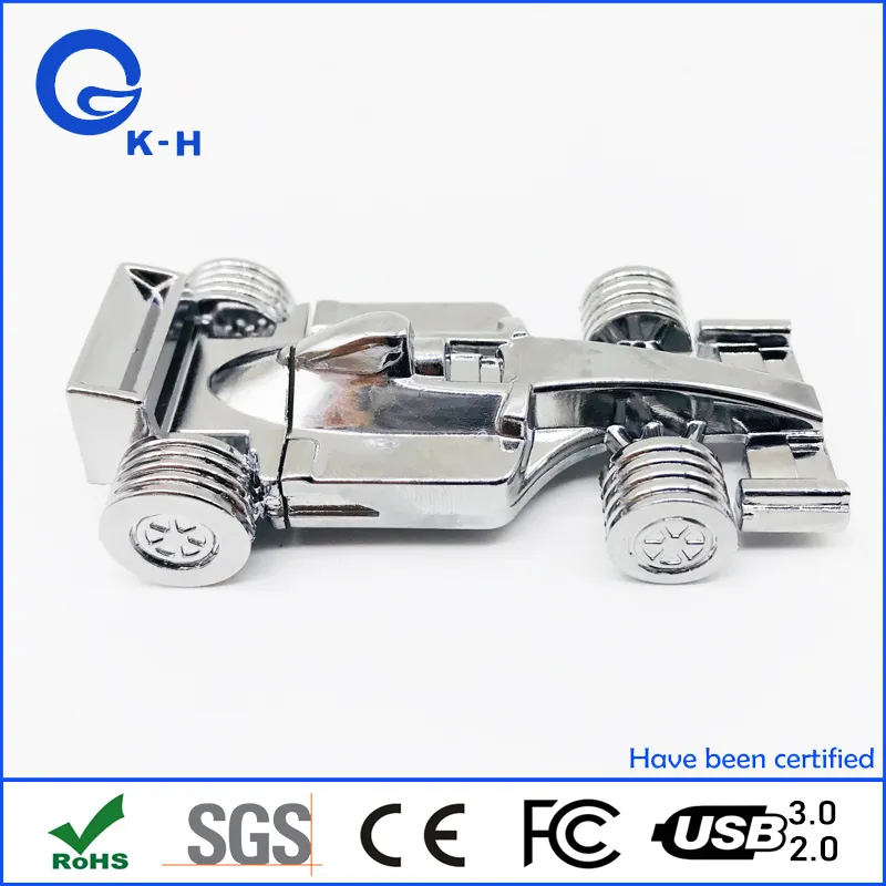 Metal F1 Car USB 2.0 3.0 Flash Disk 64GB 128GB 256GB 512GB