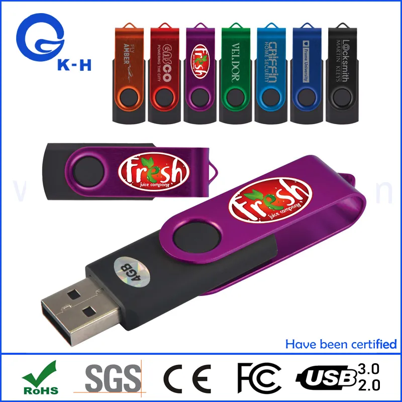 Metal Swivel 16GB Flash Memmory USB 2.0 3.0 Key