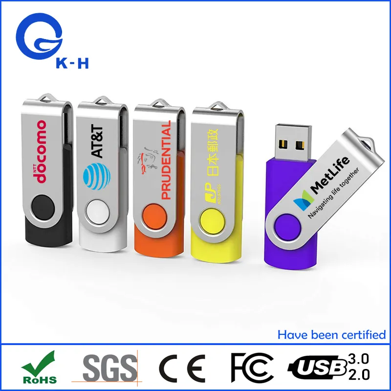 Metal Swivel 16GB Flash Memmory USB 2.0 3.0 Key