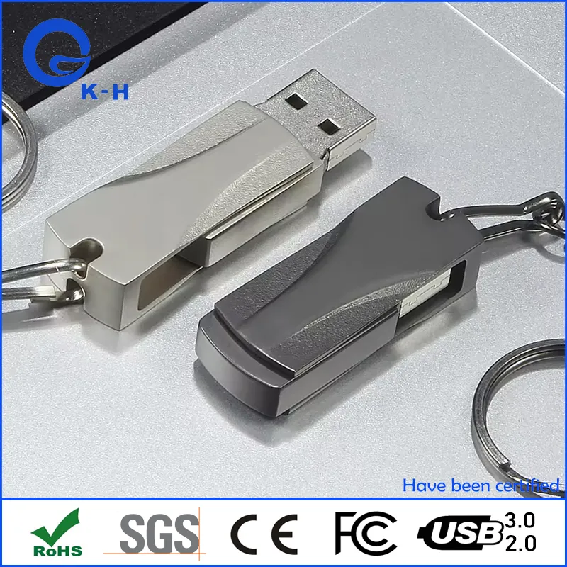 Metal Swivel USB 2.0 3.0 Flash Memory Disk with Custom Logo