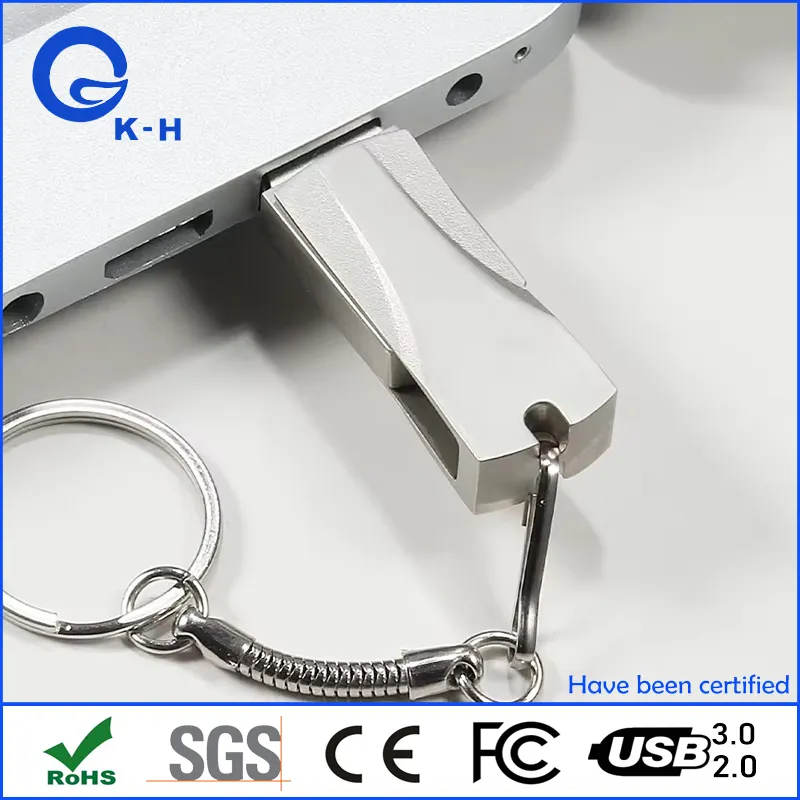 Metal Swivel USB 2.0 3.0 Flash Memory Disk with Custom Logo