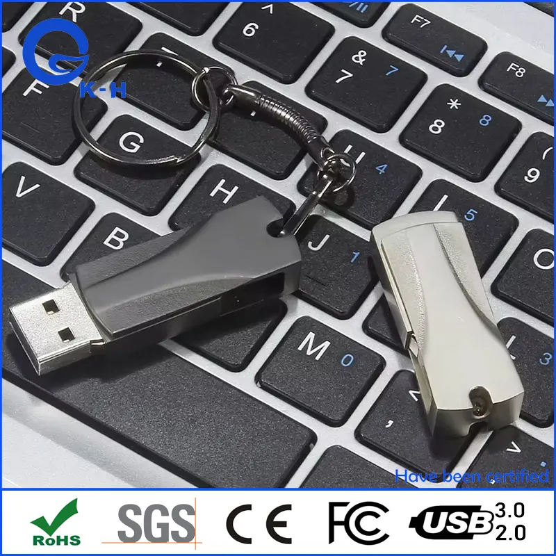 Metal Swivel USB 2.0 3.0 Flash Memory Disk with Custom Logo