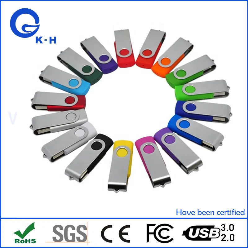 Metal Swivel USB Flash Disk Stick 16GB 32GB 64GB for Promotional Gift