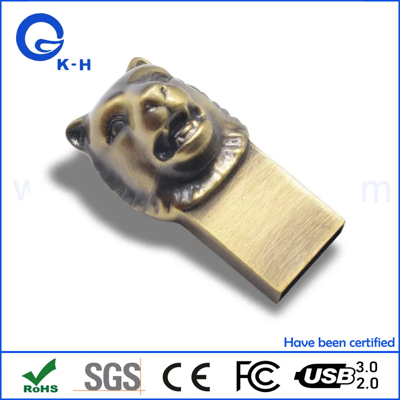 Metal Tiger Mini USB Flash Memory Disk 16GB 32GB