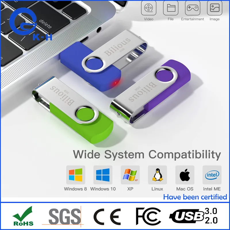 Metal USB 2.0 3.0 Flash Memory Pen Drive for Computer Products