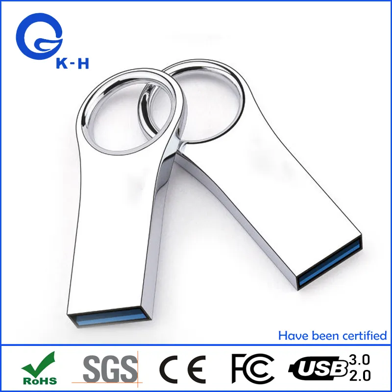 Metal USB 2.0 Flash Memory Drive 64GB 32GB with Keyring