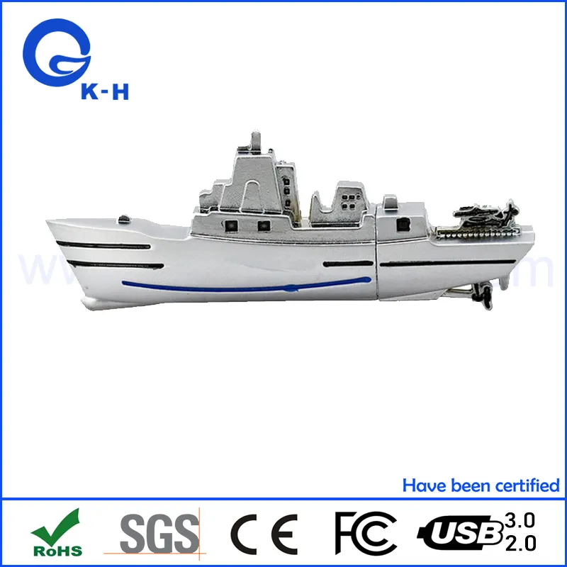 Metal Warship Boating USB 2.0 3.0 Flash Memory Stick 16GB 8GB 4GB 2GB