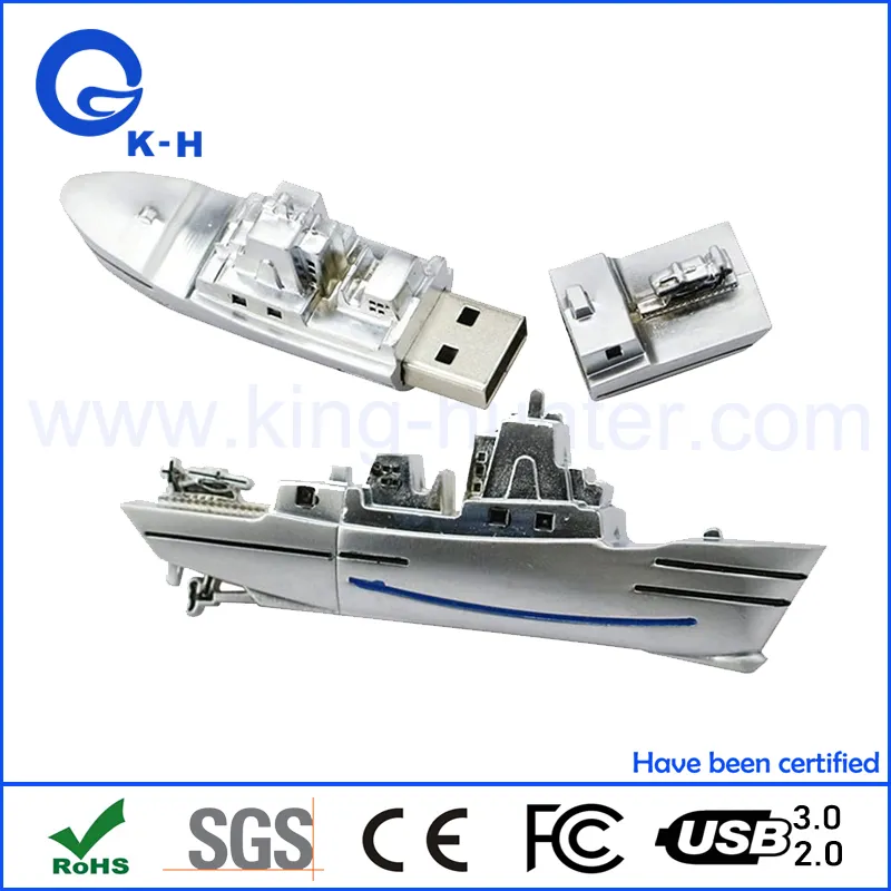 Metal Warship Boating USB 2.0 3.0 Flash Memory Stick 16GB 8GB 4GB 2GB