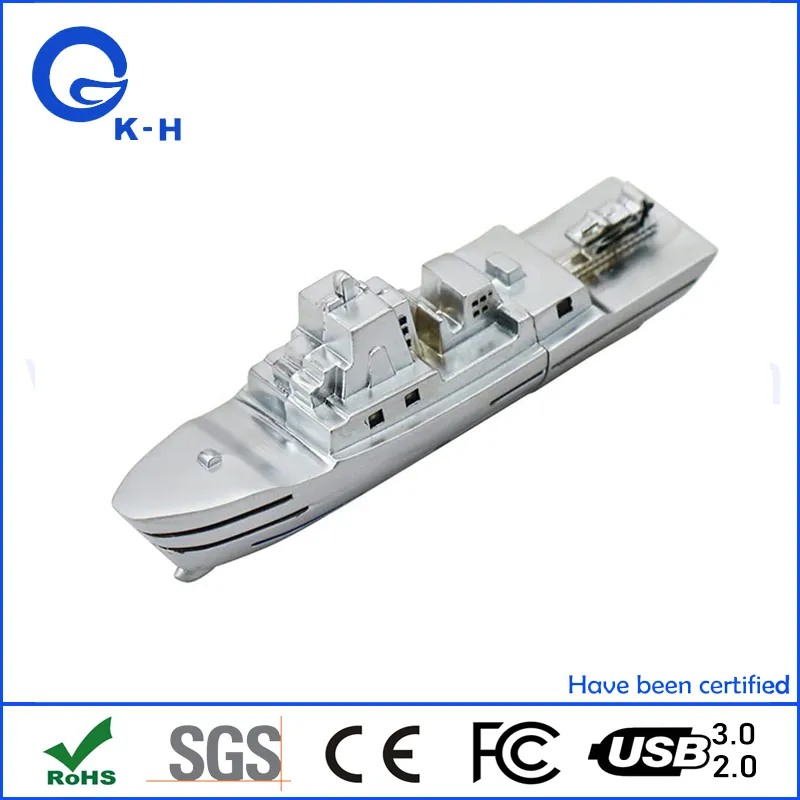 Metal Warship Boating USB 2.0 3.0 Flash Memory Stick 16GB 8GB 4GB 2GB