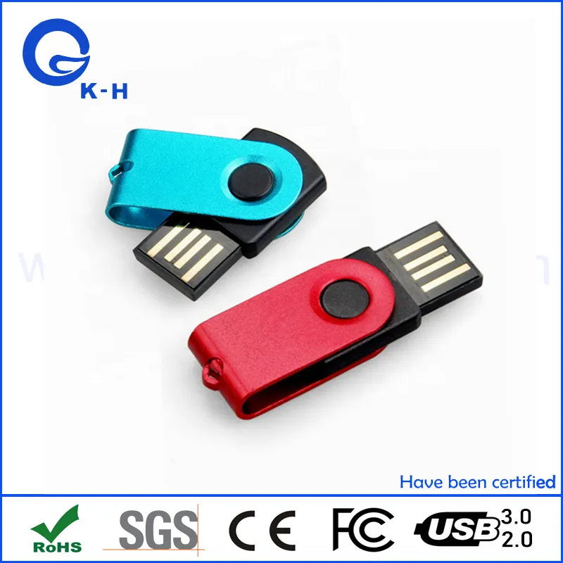 Mini Metal Swivel USB Flash Memory Drive Key 4GB 8GB