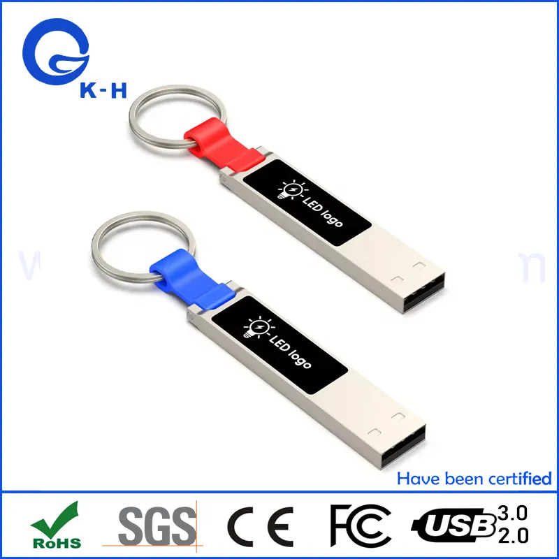 Mini Metal USB 2.0 3.0 Flash Memory Pendrive with Keyring