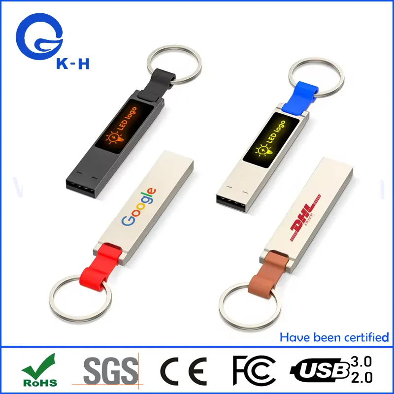 Mini Metal USB 2.0 3.0 Flash Memory Pendrive with Keyring