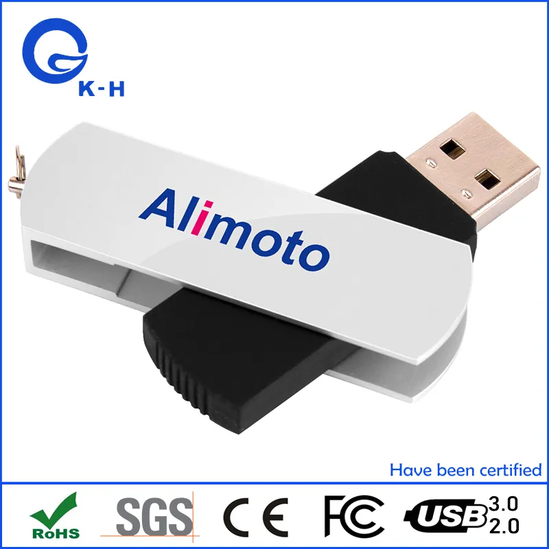 Most Popular Swivel USB Flash Memory Pen Drive for Gift