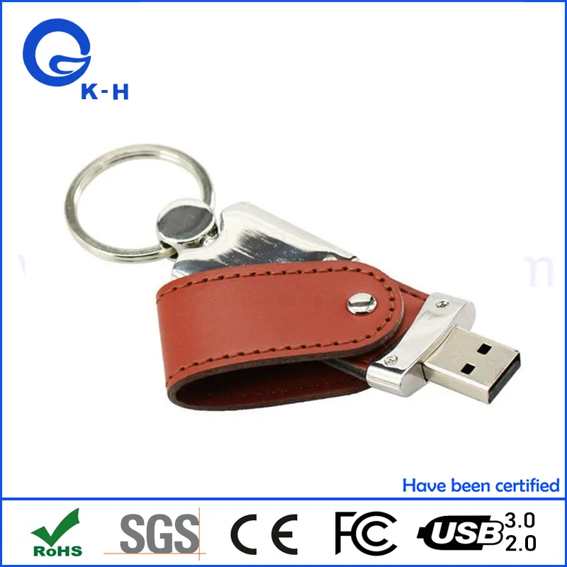 PU Leather USB 2.0 Flash Jump Drive 8GB 4GB 2GB 1GB