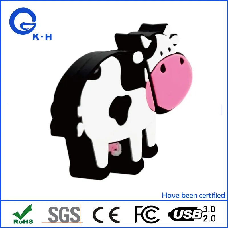 PVC Cow Shape with Custom Logo USB Flash Disk