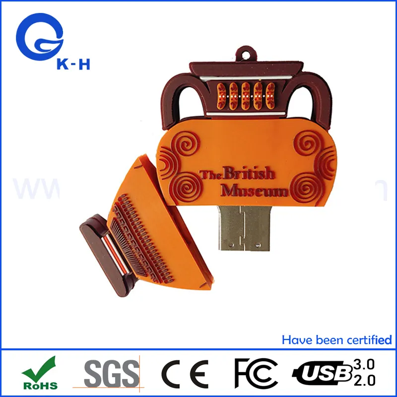 PVC Custom Logo USB 2.0 3.0 Flash Storage 4GB 8GB