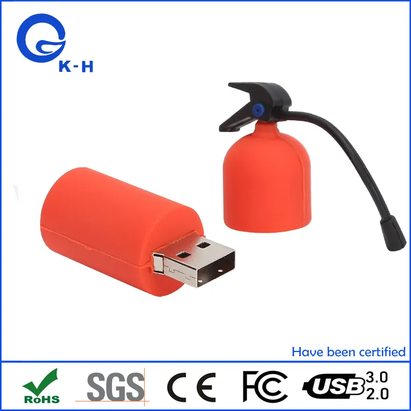 PVC Fire Extinguisher USB Flash Disk for Gift