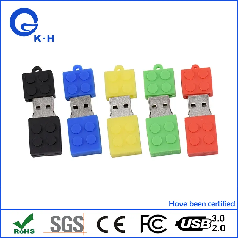 PVC Lego Shape 8GB 16GB 32GB USB 2.0 3.0 Thumb Drive