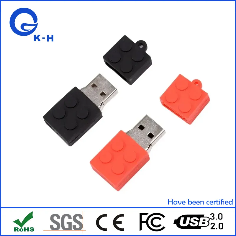 PVC Lego Shape 8GB 16GB 32GB USB 2.0 3.0 Thumb Drive