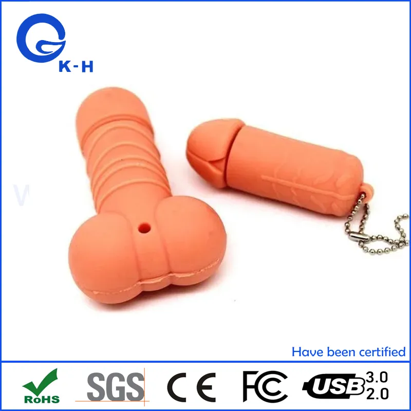 Penis Membrum Shape PVC Material Flash Memory USB 2.0 3.0