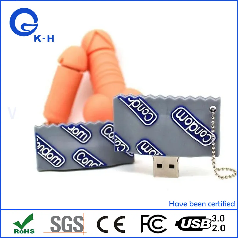 Penis Membrum Shape PVC Material Flash Memory USB 2.0 3.0