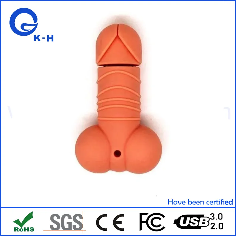 Penis Membrum Shape PVC Material Flash Memory USB 2.0 3.0