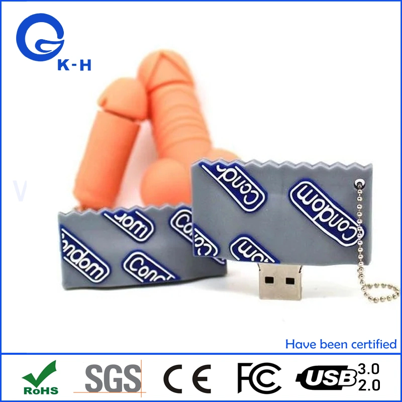 Penis Shape Custom PVC USB 2.0 3.0 Flash Memory Stick