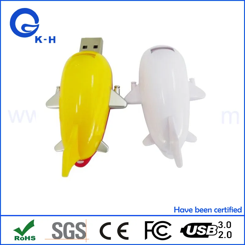 Plastic Airplane USB Flash Memory Disk for DHL UPS FedEx Company