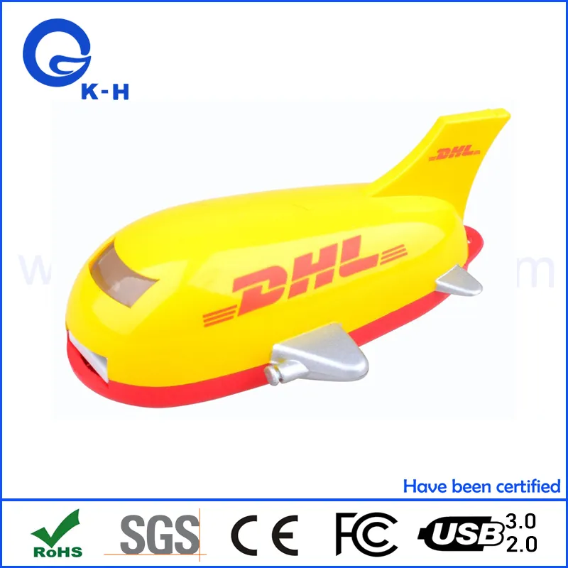 Plastic Airplane USB Flash Memory Disk for DHL UPS FedEx Company