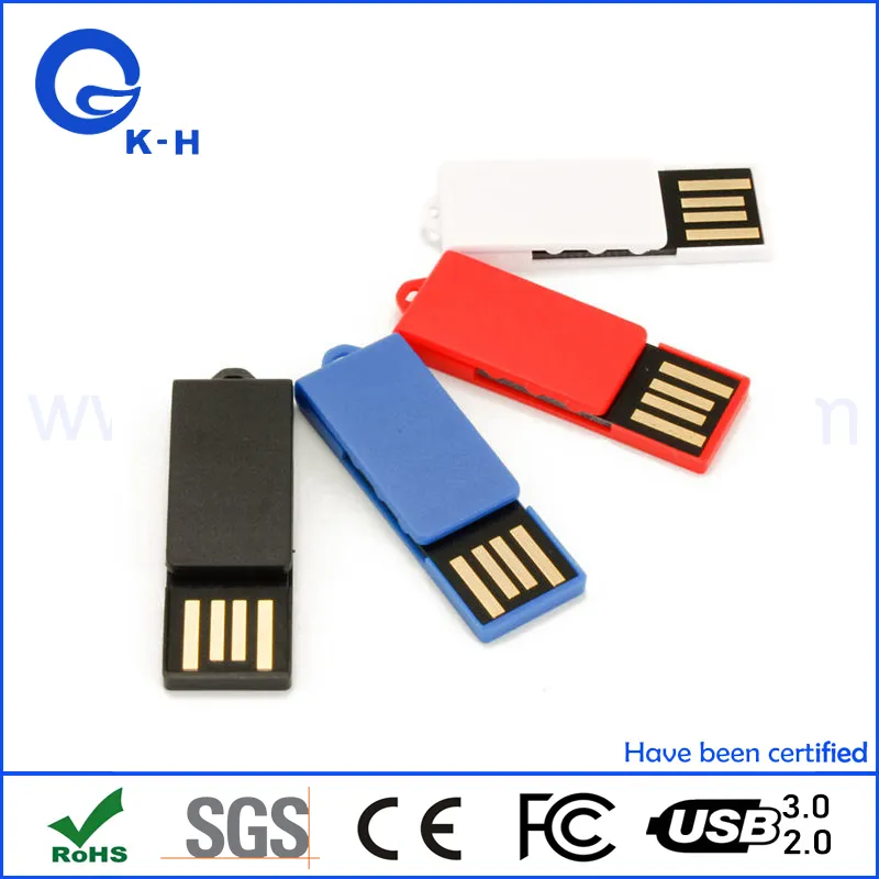 Plastic Mini Clip USB Flash Memory Drive 64GB 32GB 16GB 8GB 4GB